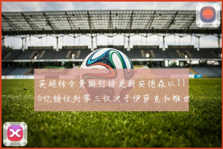 英超转会费排行榜更新安德森以116亿镑位列第三仅次于伊萨克和维尔茨